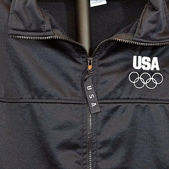 USA Lined Ladies Jacket Dark Blue Zipper Front L U - Picture 7 of 7